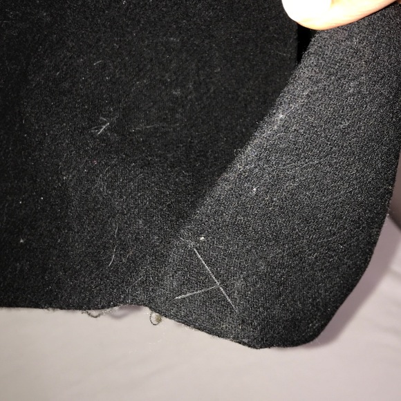 Zara Black Classic Wool Buttoned Long Trench Coat - Picture 10 of 16